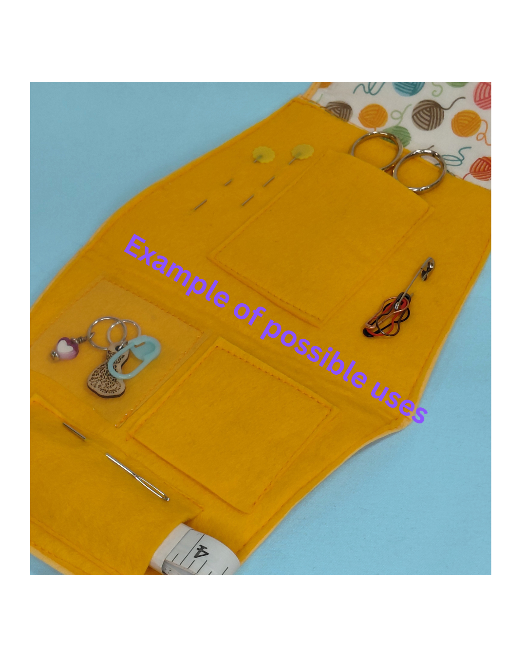 Notions Purse, Knitting notions bag, crochet notions bag, sewing notions bag, embroidery notions bag